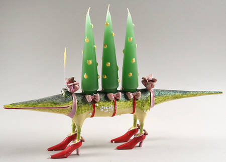 Krinkles Alligator Candle Holder - Boxed