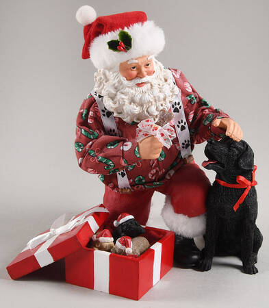 Santa and His Pets Lab Results Set Of 2  - Boxed