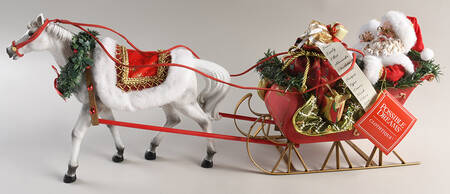 Christmas Traditions One Horse Open Sleigh - Boxed