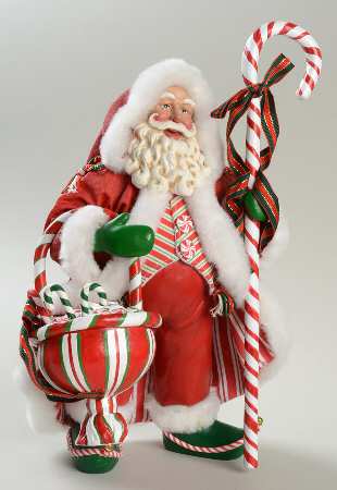 Christmas Traditions Candy Cane Santa - Boxed