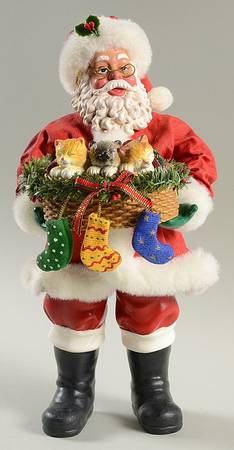 Santa and His Pets Three Little Kittens - Boxed