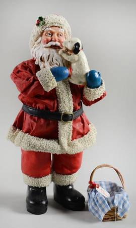 Santa and His Pets A Frisky Friend - Boxed