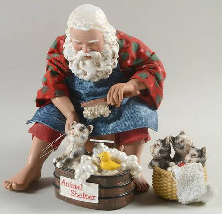 Santa and His Pets Purrfect Present - Boxed