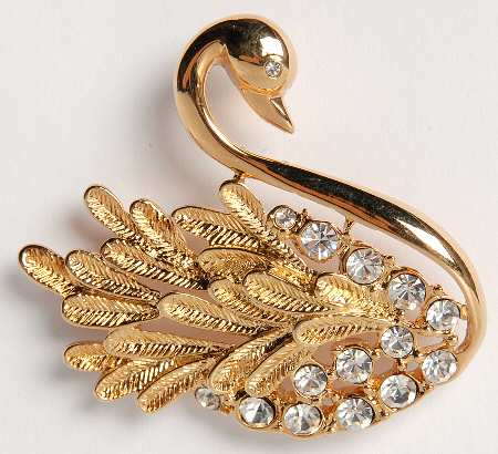 Princess House Jewelry Swan Pin - No Box