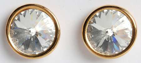 Princess House Jewelry Rivoli Crystal Post Earrings - No Box