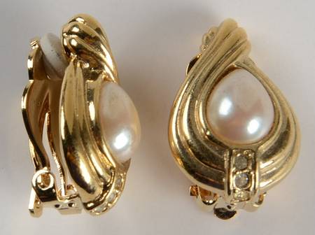 Princess House Jewelry Pearl-Gold-Tone Earring-Post - No Box