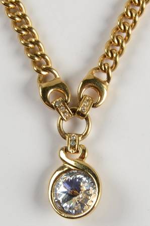Princess House Jewelry Rivoli Crystal Necklace With Extender - No Box