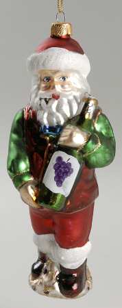 Possible Dreams Glass Ornaments Sommelier Santa - No Box