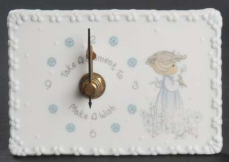 Precious Moments Mini Desk Clocks Girl With Daisy - Boxed