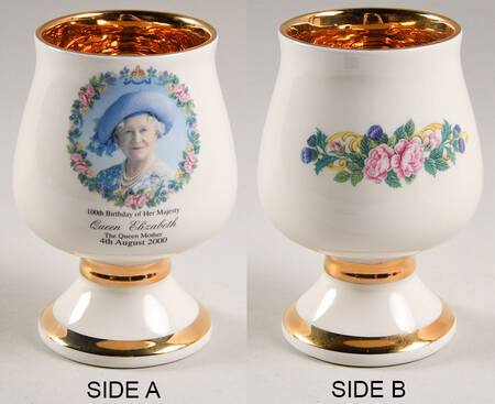 Prinknash Royalty Giftware Queen Mother's- 100th Birthday Cup - No Box