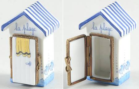 Limoges Boxes La Plage-Beach Changing Hut - No Box