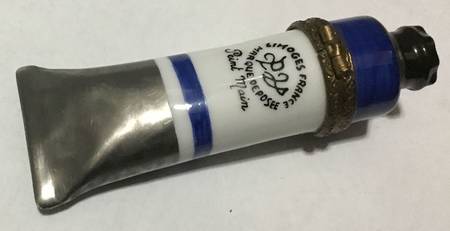Limoges Boxes Blue Paint Tube - No Box