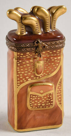 Limoges Boxes Golf Bag And Clubs - No Box