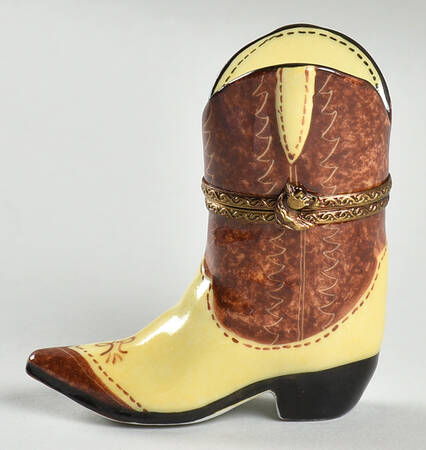Limoges Boxes Cowboy Boot - No Box