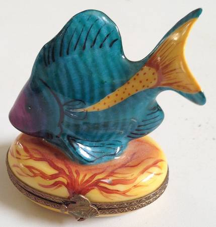 Limoges Boxes Sunfish-Turquoise - No Box