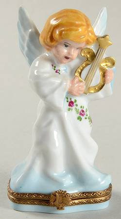 Limoges Boxes Angel With Harp - No Box