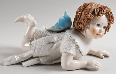 Lino Zampiva Figurines Birl With Butterfly Wings - No Box