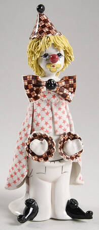 Lino Zampiva Figurines Clown-Yellow Hair Bow Tie - Boxed