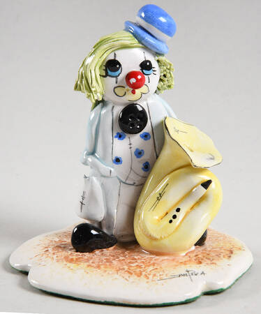 Lino Zampiva Figurines Clown With Tuba - No Box