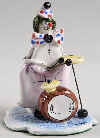 Lino Zampiva Figurines Clown - Drummer - No Box