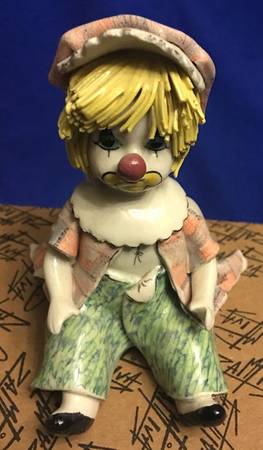 Lino Zampiva Figurines Clown Children Beret - Boxed
