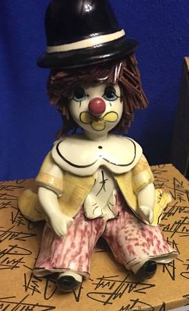 Lino Zampiva Figurines Clown Children W/ Bowler - Boxed
