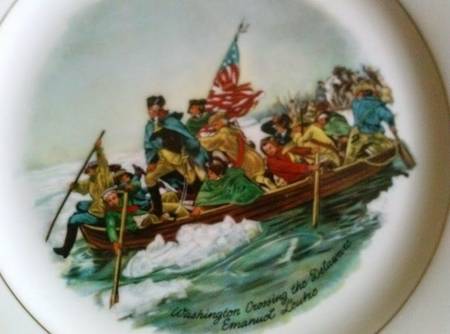 Bicentennial Plate Washington Crossing Delaware - No Box