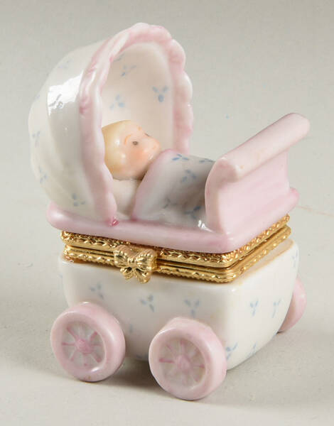 Precious Moments Giftware Baby Carriage Trinket Box - No Box