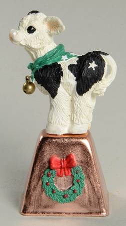 Precious Moments Giftware Cow Kisses-Christmas Cow On Cow Bell - Boxed