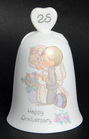 Precious Moments Giftware Happy Anniversary-25th-Bell - Boxed