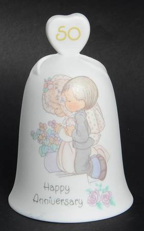 Precious Moments Giftware Happy Anniversary-50th-Bell - Boxed