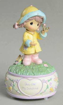 Precious Moments Giftware Girl In Raincoat-Musical-You Are My Suns - Boxed