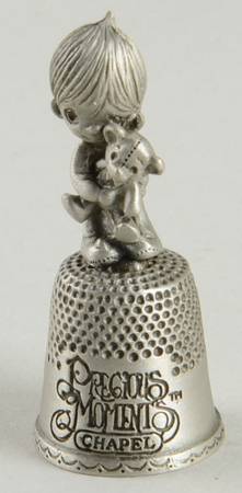 Precious Moments Giftware Chapel Thimble-Boy - Boxed