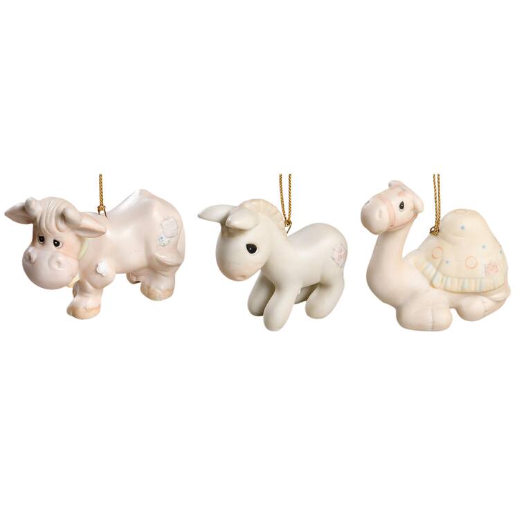 Nativity Ornaments Camel Donkey & Cow-Set Of 3 - Boxed