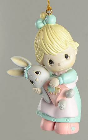 Home for the Holidays Collection Girl With Bunny - With Box