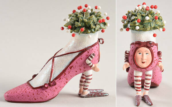 Krinkles Ornaments (Resin) Pink Shoe Man - Boxed