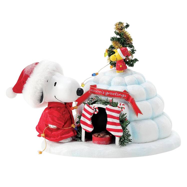 Peanuts Christmas Pageant Snoopy's Puffer Igloo - Boxed