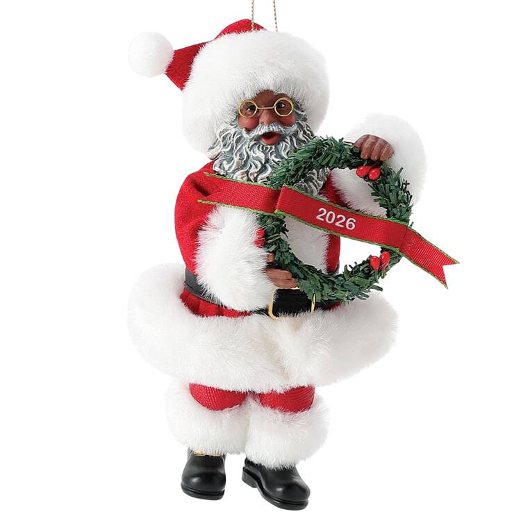 Annual Santa Ornaments 2026 Wreath Aa - Wtih Box B2026a