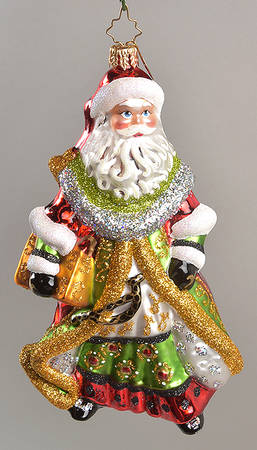 Christopher Radko Christmas Ornament Regal Tidings Santa-Green - No Box