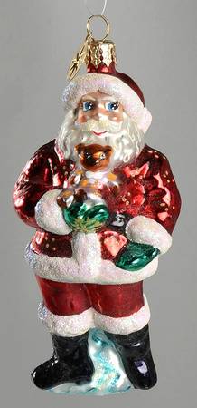 Christopher Radko Christmas Ornament Santa With Teddy Bear - No Box