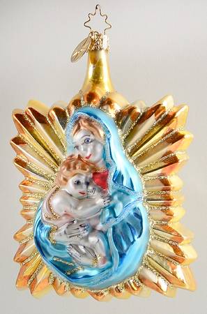 Christopher Radko Christmas Ornament Madonna With Baby In The Sun - No Box