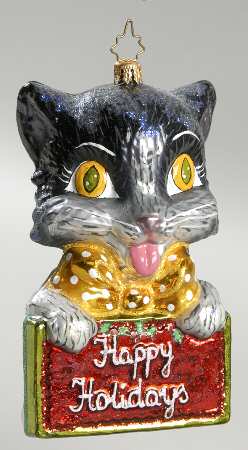 Cats & Kittens Happy Holidays - Cat Black - No Box