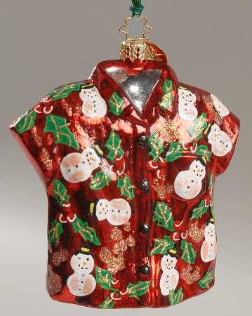 Surf & Sun-Shirts Ornament Snowy Aloha Shirt - No Box
