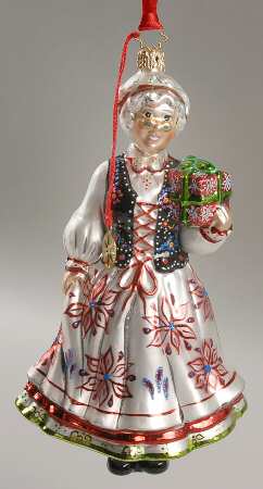 Christopher Radko Christmas Ornament Mrs Claus With Gift - No Box