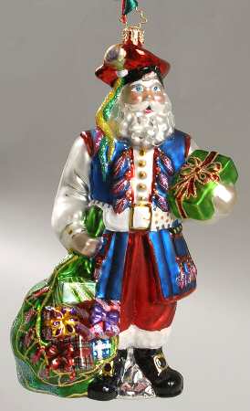 Christopher Radko Christmas Ornament Santa With Gifts - No Box