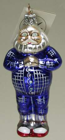 Santa's Pastimes-Recreations Sleepy Time Santa-Dark Blue - No Box