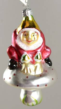 Elves & Gnomes Mushroom Elf-Pink/White Mushroom - No Box