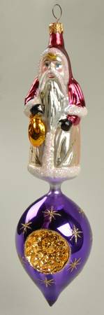Reflectors (Figural) Georgian Santa-Silver/Purple - No Box