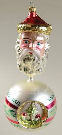 Reflectors (Figural) Victorian Santa Reflector - No Box