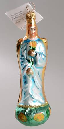 Angel Ornaments (Blown Glass) Wings Of Peace-Blue - No Box